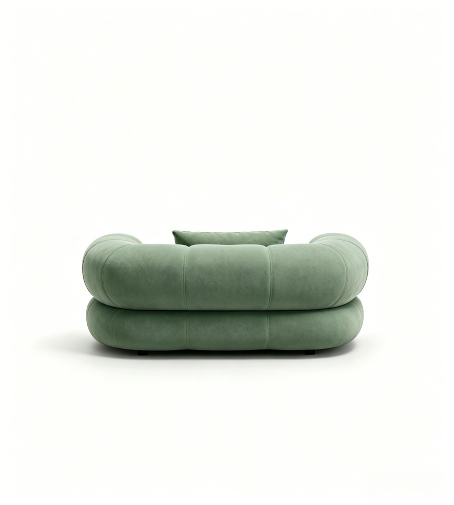 現代淺綠色布藝三座位梳化 Modern Light Green Fabric 3-Seater Sofa