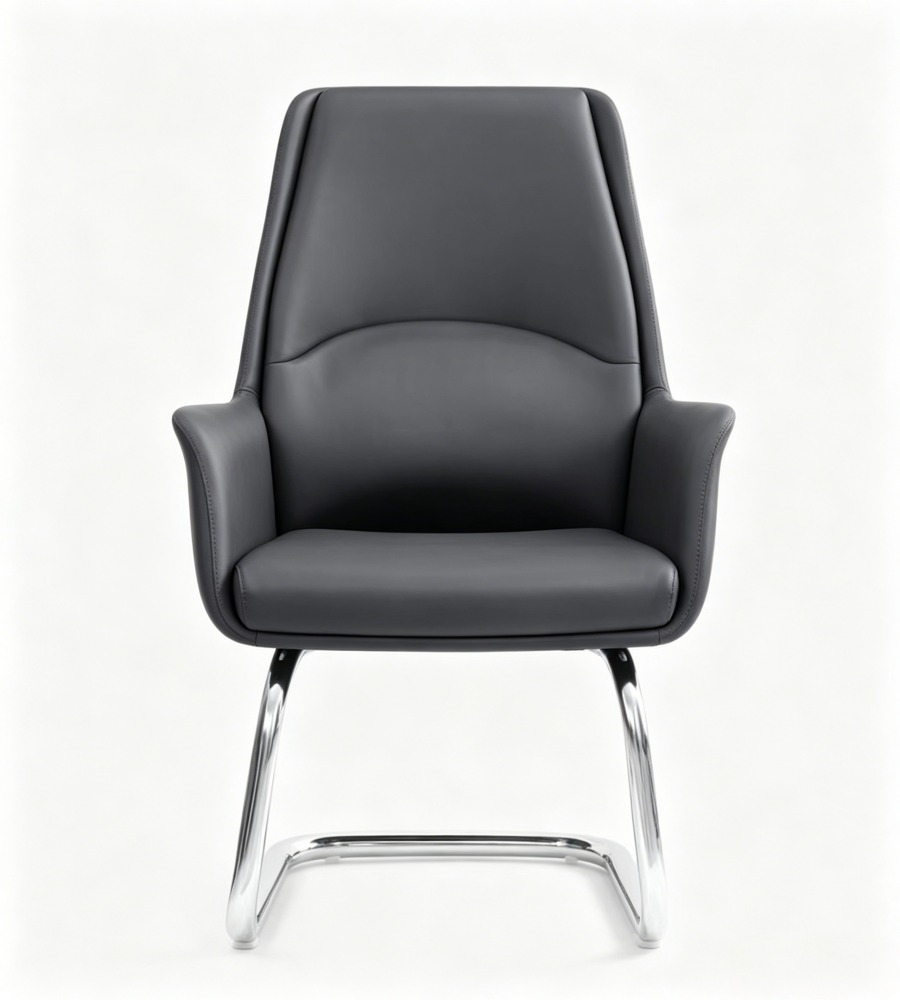 深灰色弓形腳會議椅 Dark Gray Cantilever Conference Chair