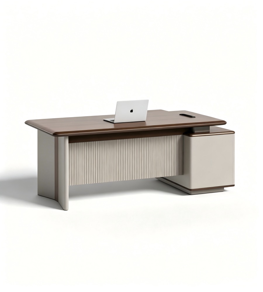 條紋飾面行政老闆台 Linear-Texture Executive Workstation