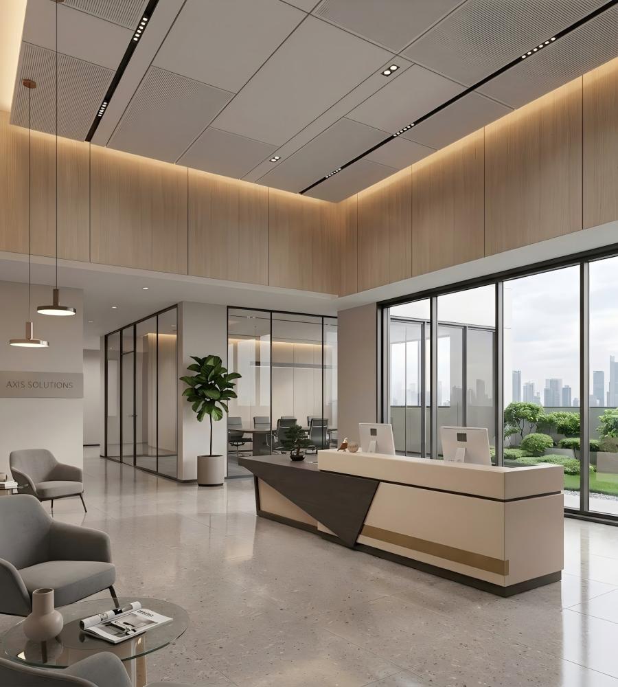 現代簡約前臺	Modern Minimalist Reception Desk