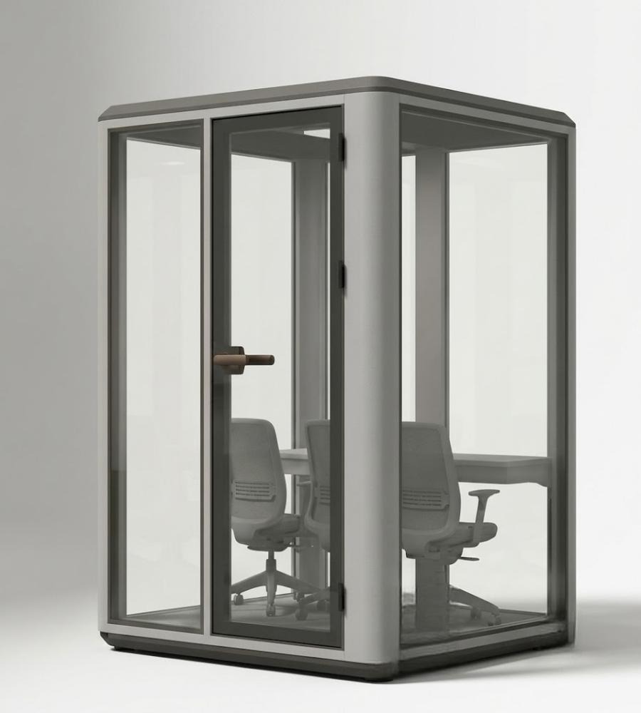 智能三人會議隔音艙 Smart Triple-Person Meeting Soundproof Booth