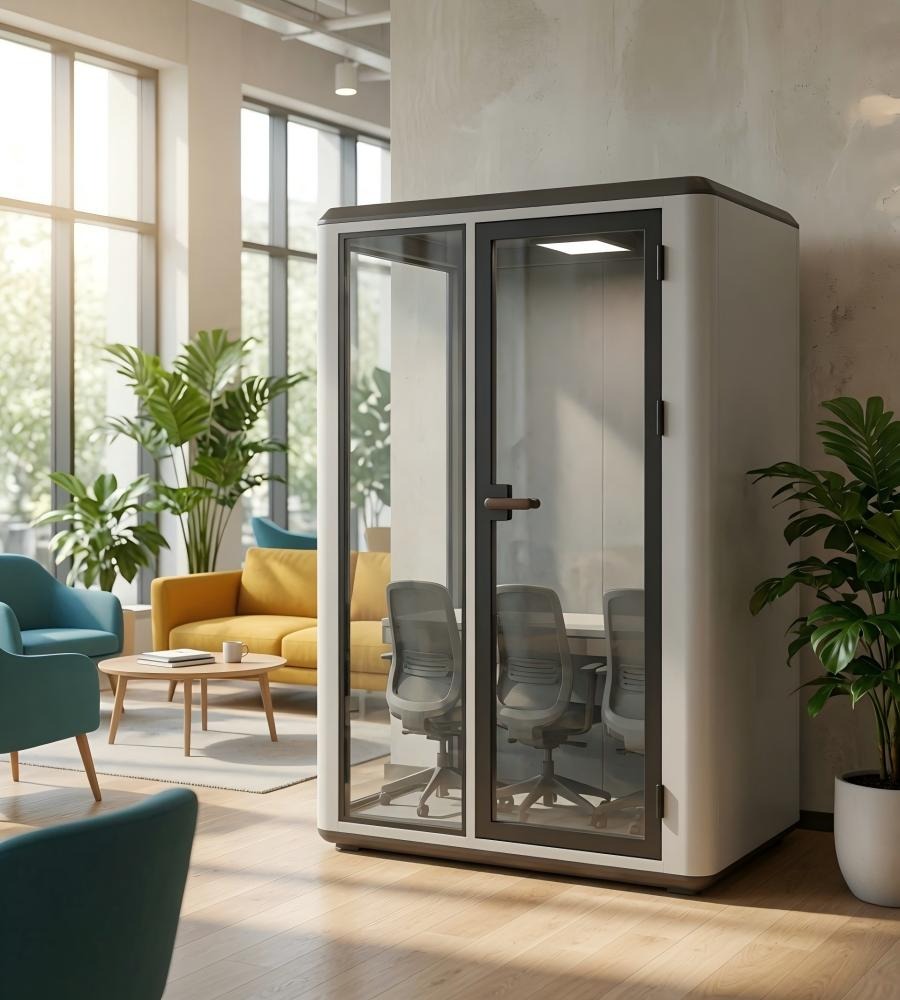 智能三人會議隔音艙 Smart Triple-Person Meeting Soundproof Booth