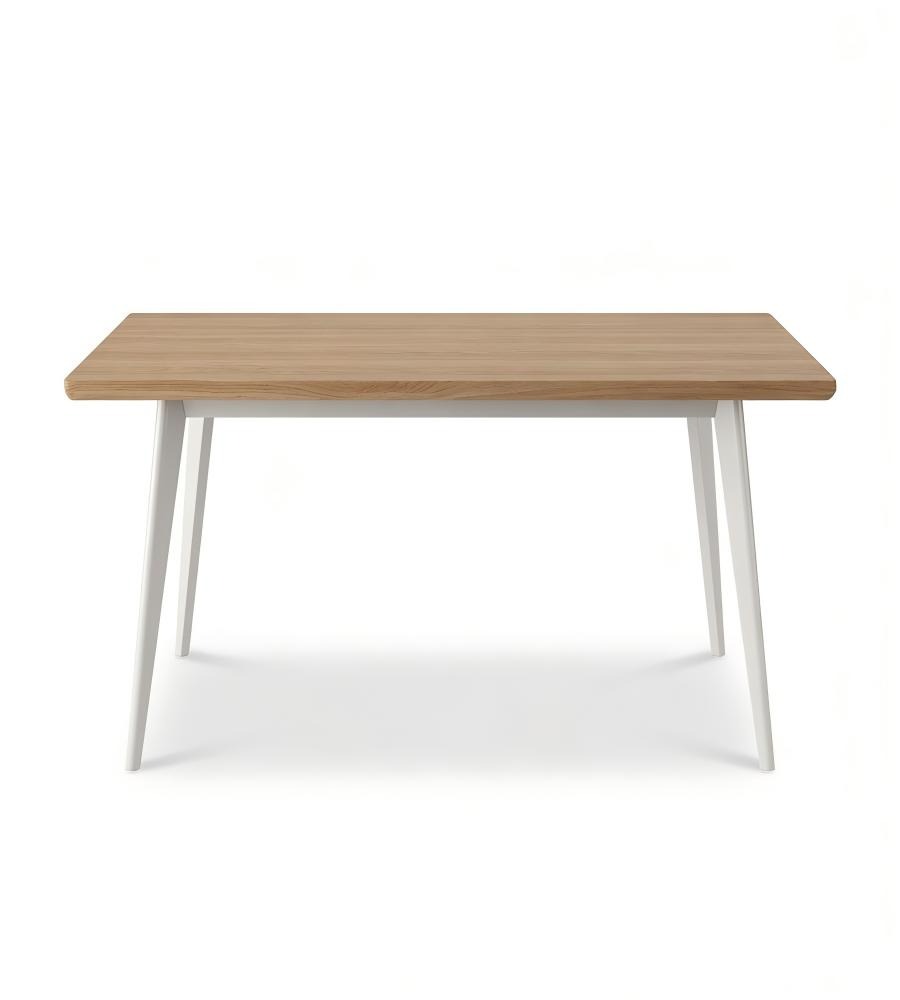 淺木色實木長方形白鋼腳茶餐廳餐枱 Modern Wood Dining Table