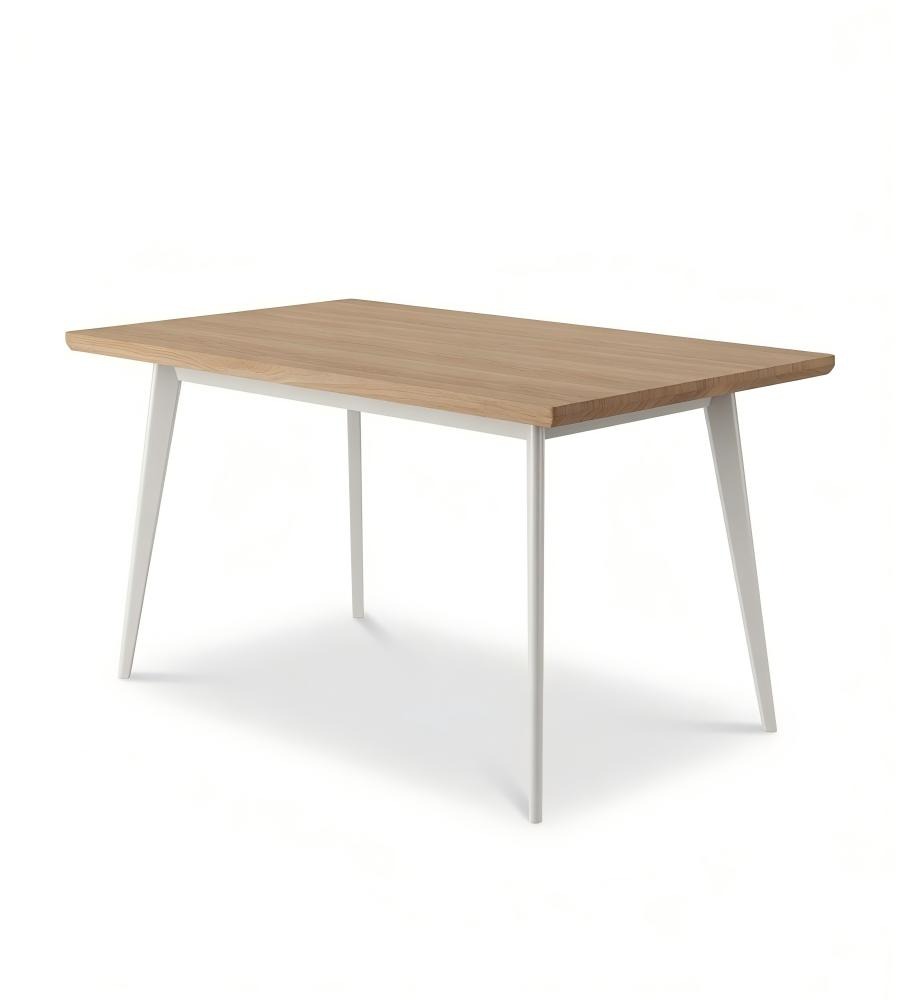 淺木色實木長方形白鋼腳茶餐廳餐枱 Modern Wood Dining Table