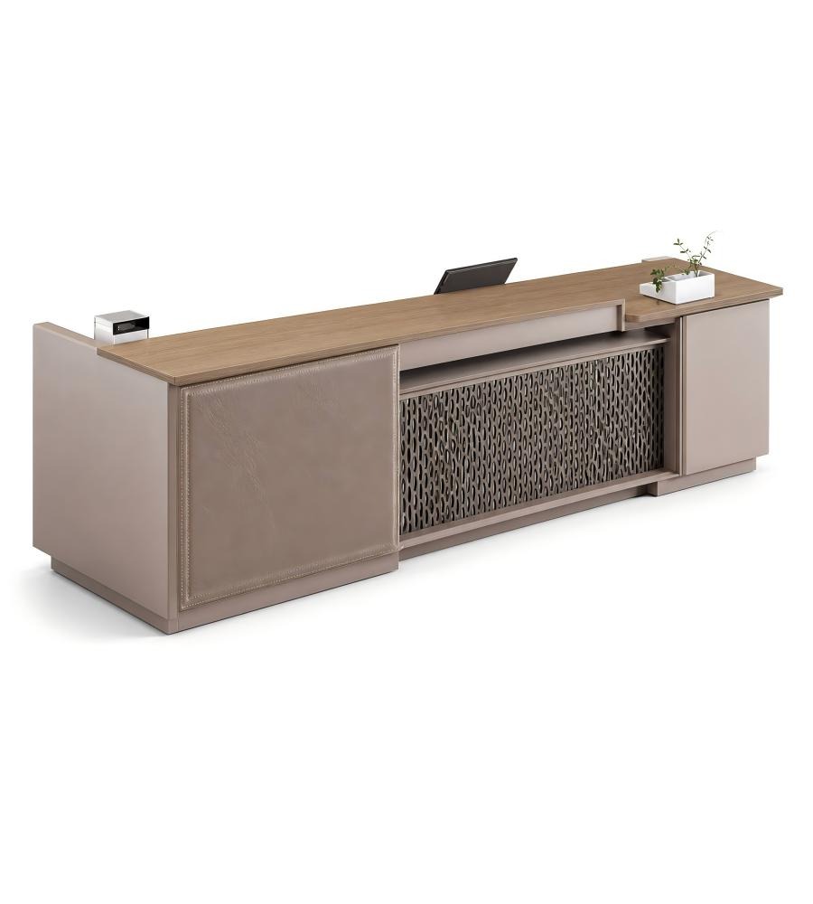 精緻編織紋理商務服務櫃 Exquisite Textured-Panel Business Reception Counter