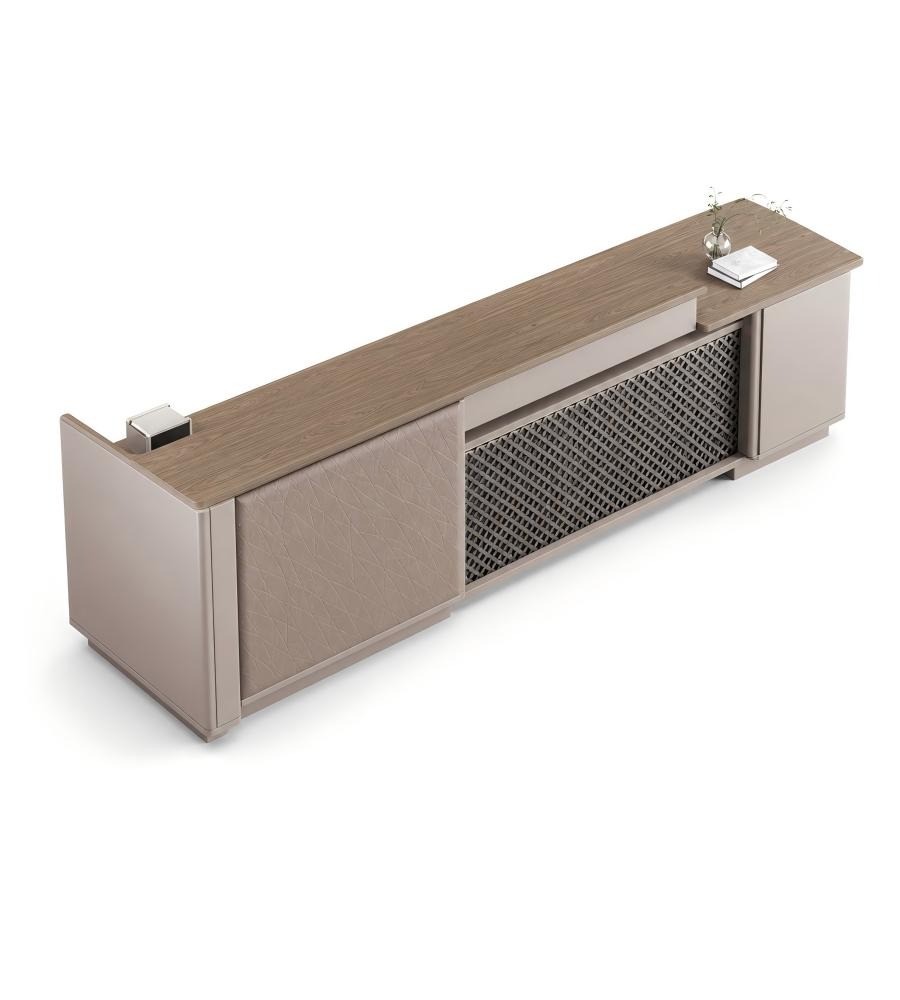 精緻編織紋理商務服務櫃 Exquisite Textured-Panel Business Reception Counter
