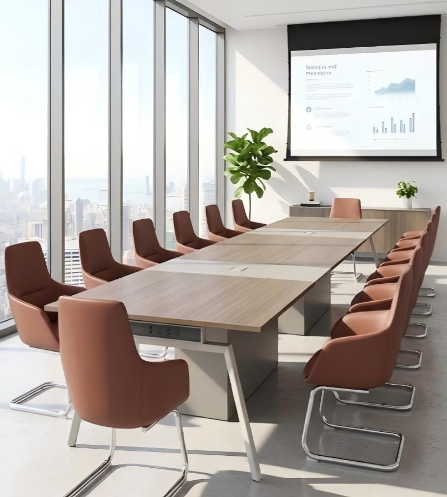 一體式扶手弓形腳會議椅	Integrated Armrest Cantilever Conference Chair