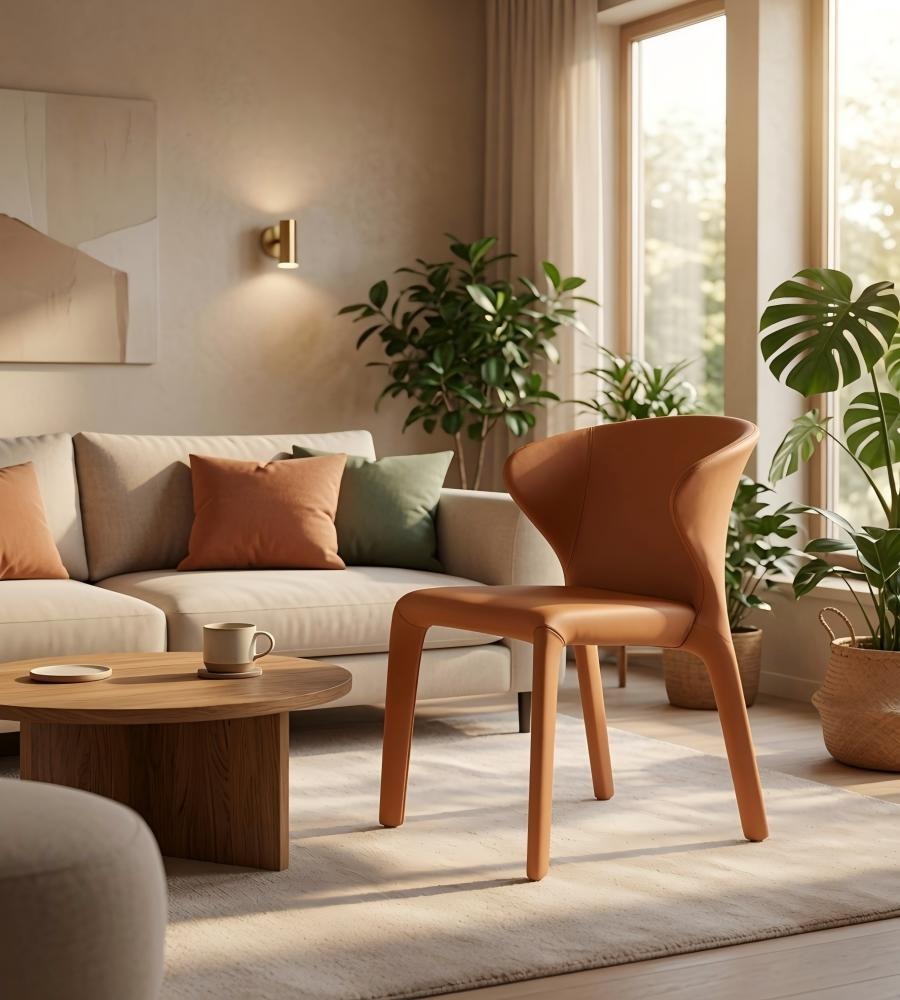 極簡曲線休閒椅 Minimalist Curved Lounge Chair