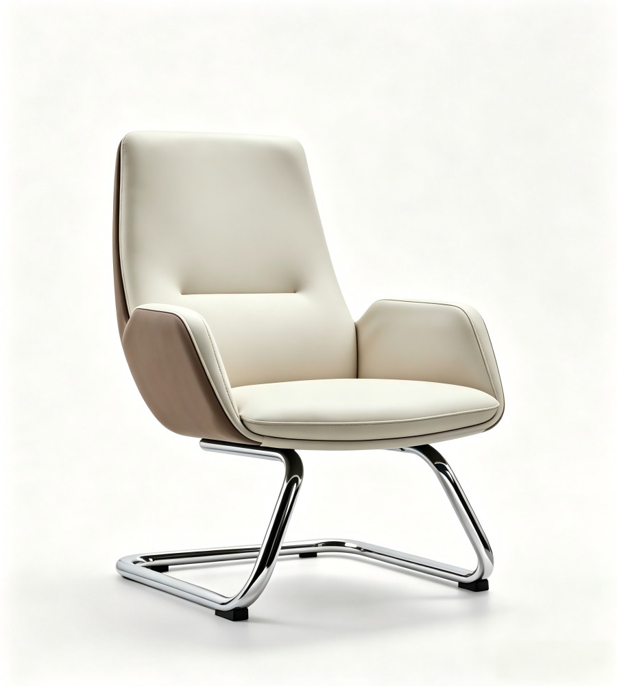 雙色弓形腳扶手會議椅	 Two-Tone Cantilever Conference Chair with Armrests