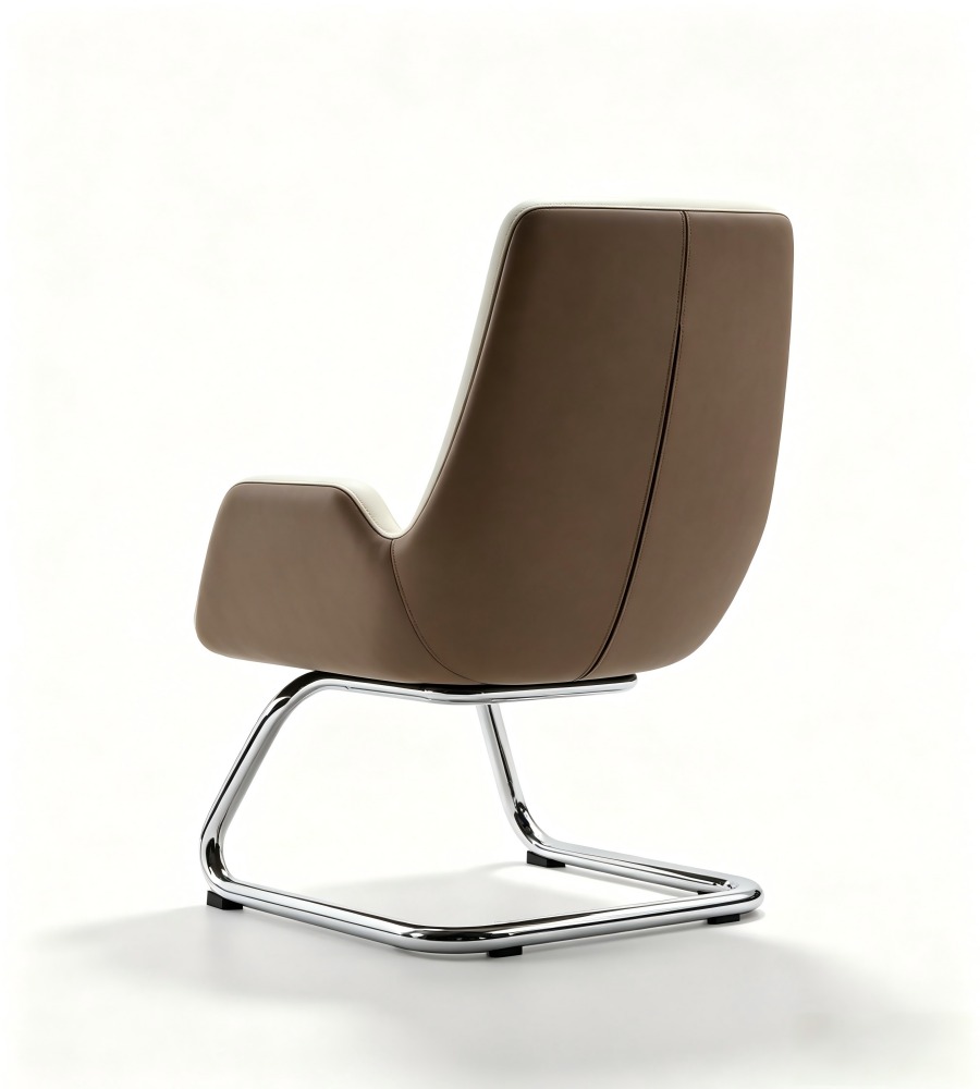 雙色弓形腳扶手會議椅	 Two-Tone Cantilever Conference Chair with Armrests