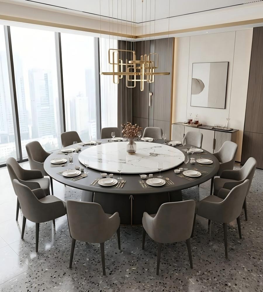 拼接式底座電動大圓檯 Segmented-Base Electric Round Table