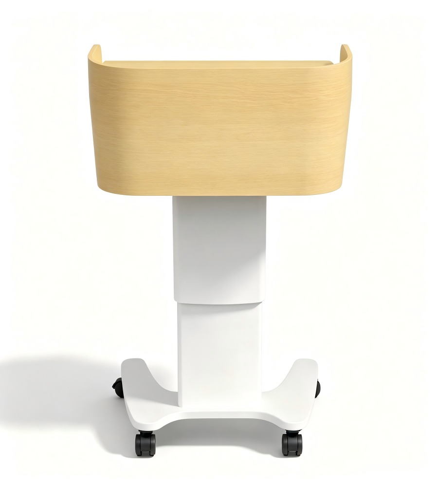 木紋氣動升降講台 Wood-Finish Pneumatic Height-Adjustable Podium