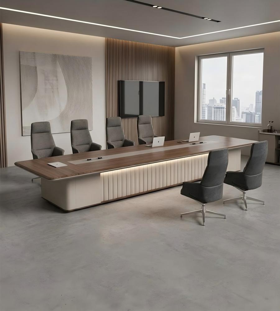格柵燈光行政會議桌 Illuminated Fluted Executive Conference Table