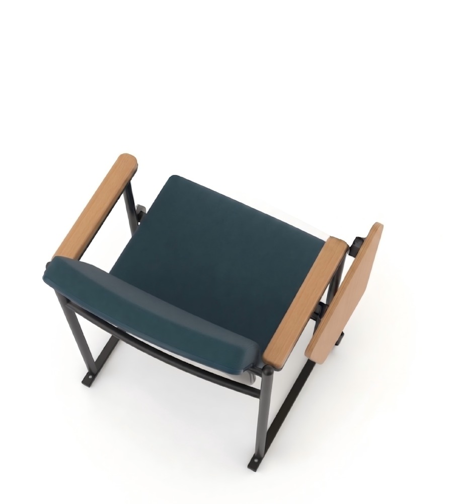 實用實木PU皮帶寫字板禮堂椅 Practical PU Leather Auditorium Chair with Tablet