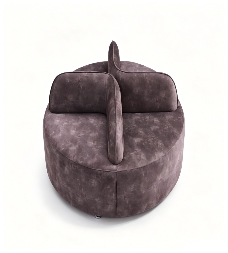 現代創意啡色布藝中島鐵腳辦公梳化 Modern Fabric Island Office Sofa
