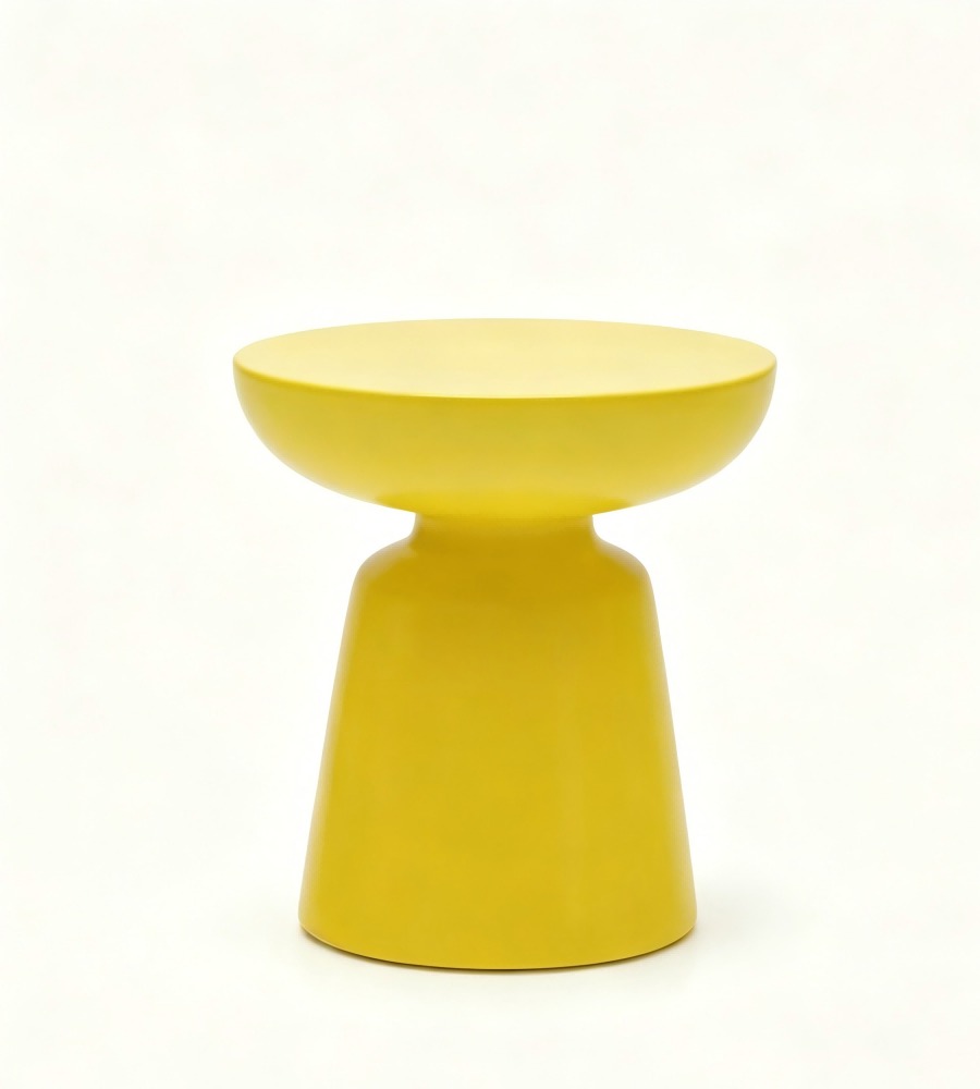 現代黃色輕巧圓形茶几 Modern Yellow Lightweight Round Coffee Table