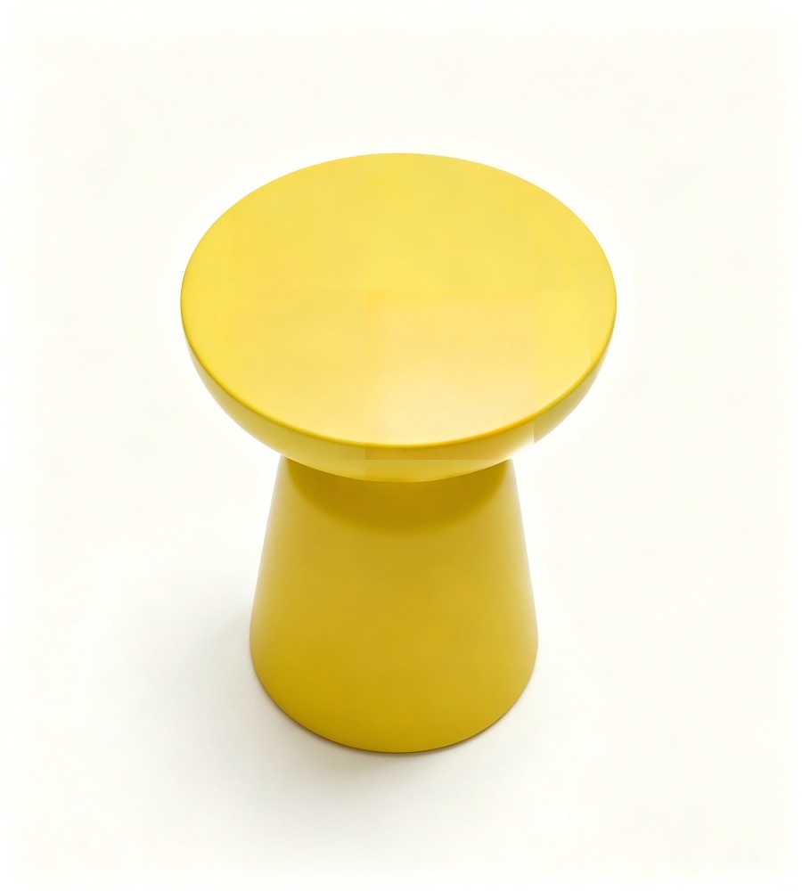 現代黃色輕巧圓形茶几 Modern Yellow Lightweight Round Coffee Table
