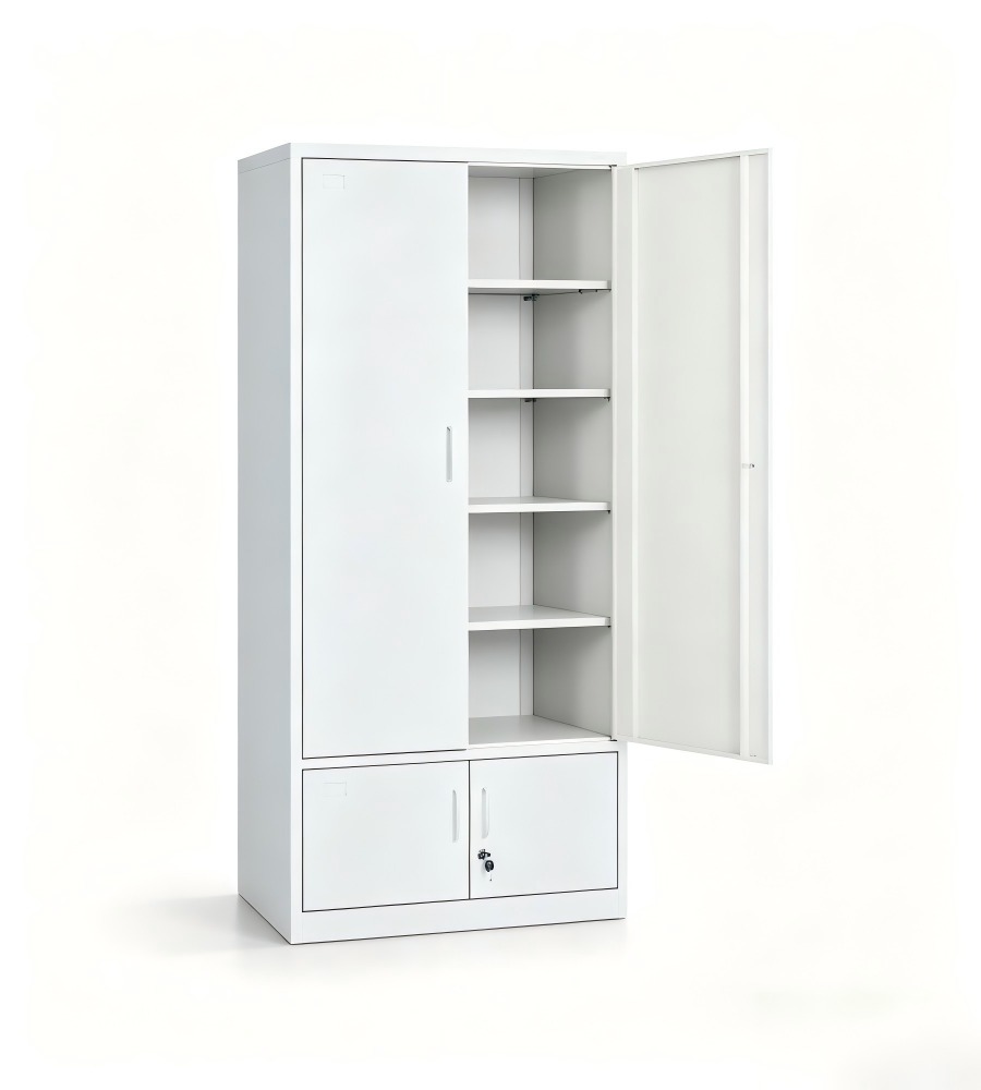 极简白色钢制文件柜 Minimalist White Steel File Cabinet