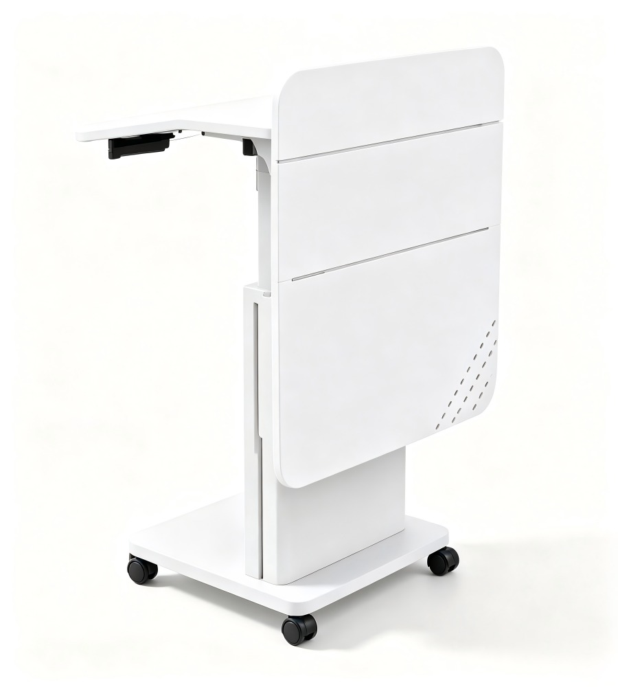 雅白氣動升降講台 White Pneumatic Height-Adjustable Podium
