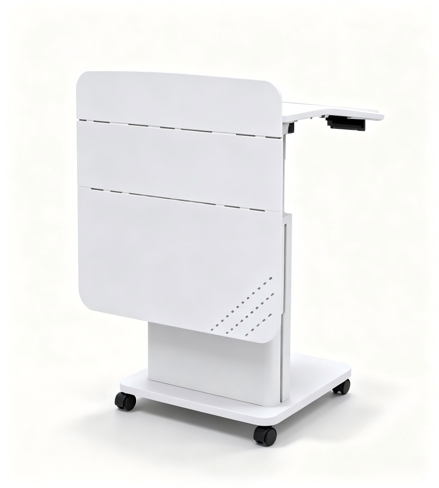 雅白氣動升降講台 White Pneumatic Height-Adjustable Podium