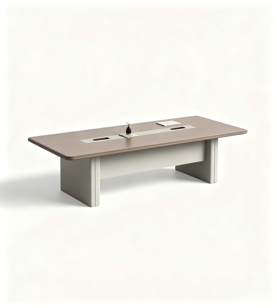 雙色簡約會議桌 Dual-Tone Minimalist Conference Table