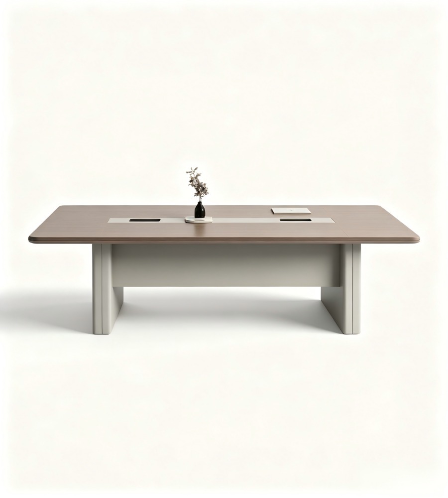 雙色簡約會議桌 Dual-Tone Minimalist Conference Table