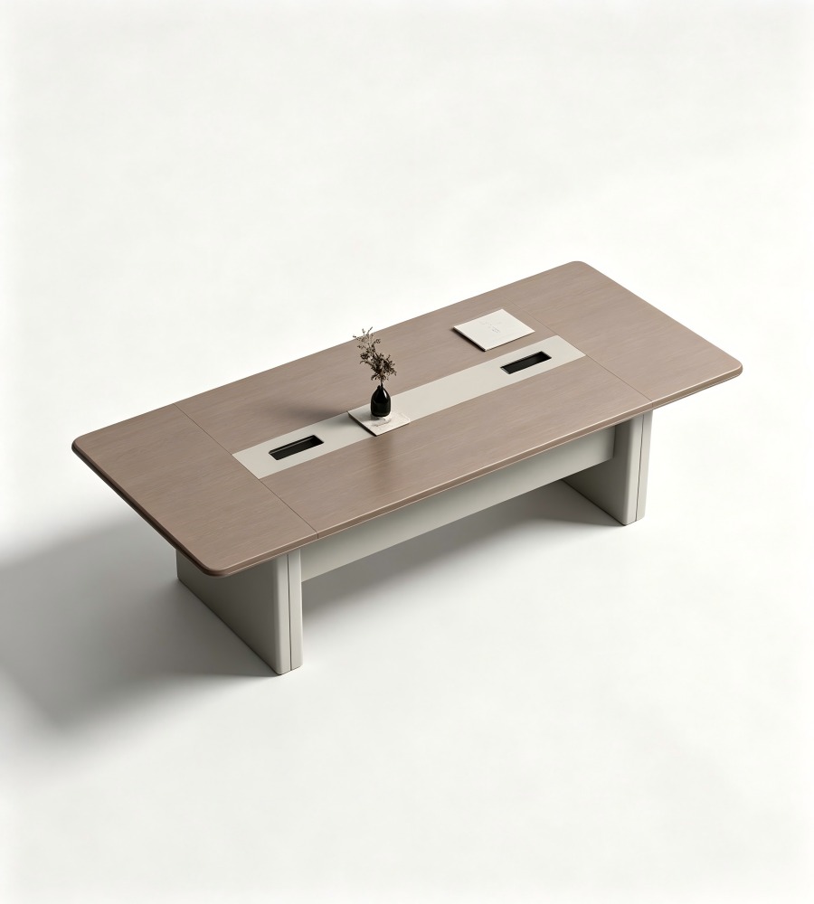 雙色簡約會議桌 Dual-Tone Minimalist Conference Table
