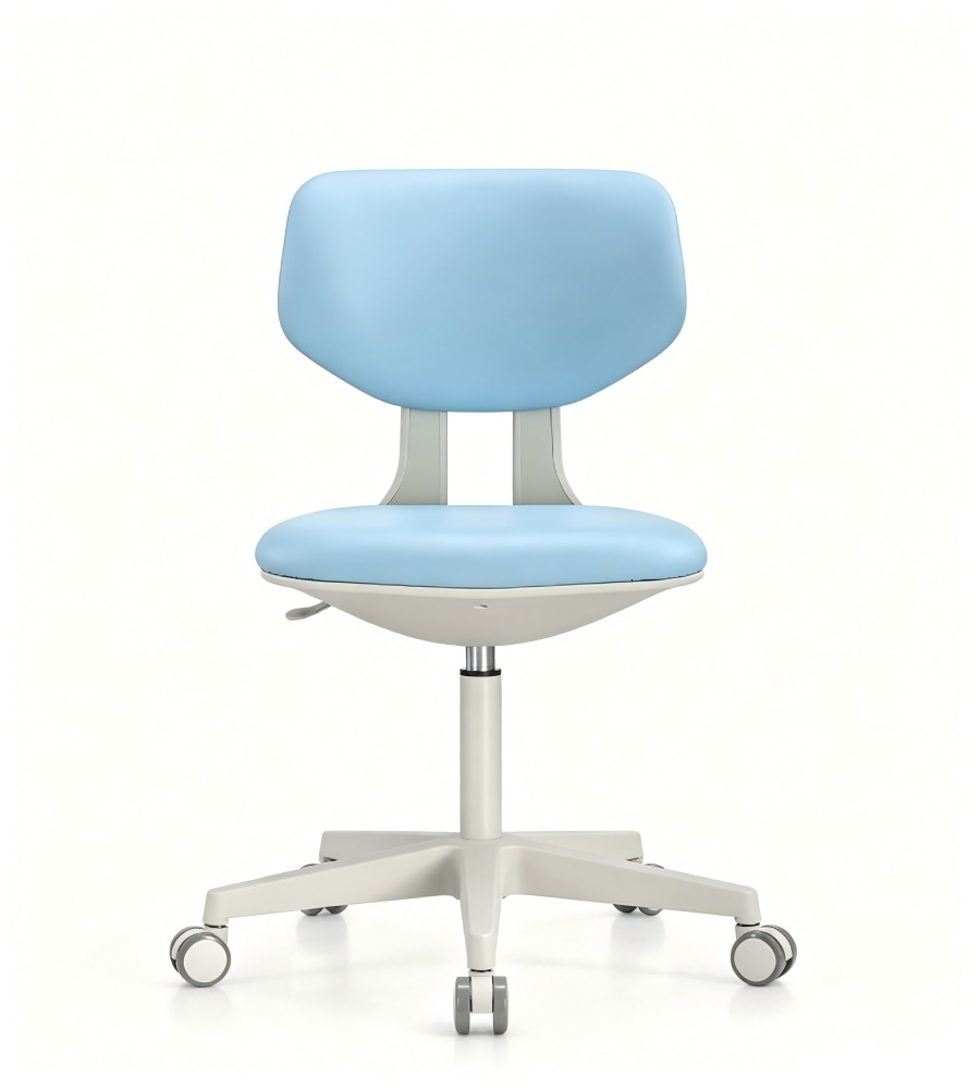 舒適實用淺藍色布藝可升降帶轆辦公椅 Light Blue Fabric Adjustable Office Chair