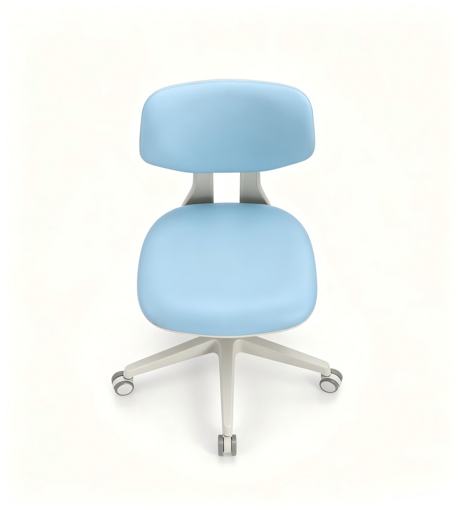 舒適實用淺藍色布藝可升降帶轆辦公椅 Light Blue Fabric Adjustable Office Chair