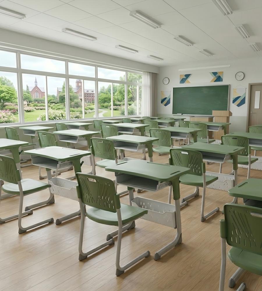 鏤空板架升降學生桌 Slotted-Panel Adjustable Student Desk