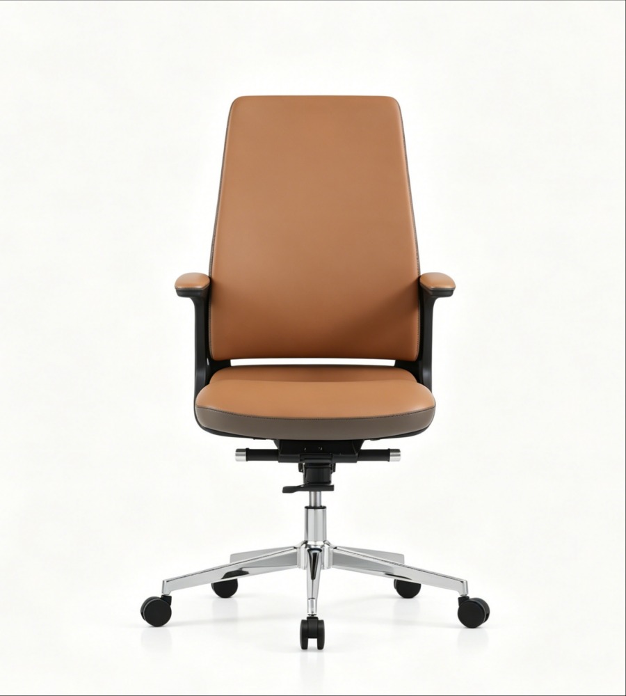 棕灰雙色五星腳會議椅 Brown and Gray Two-Tone Five-Star Base Conference Chair
