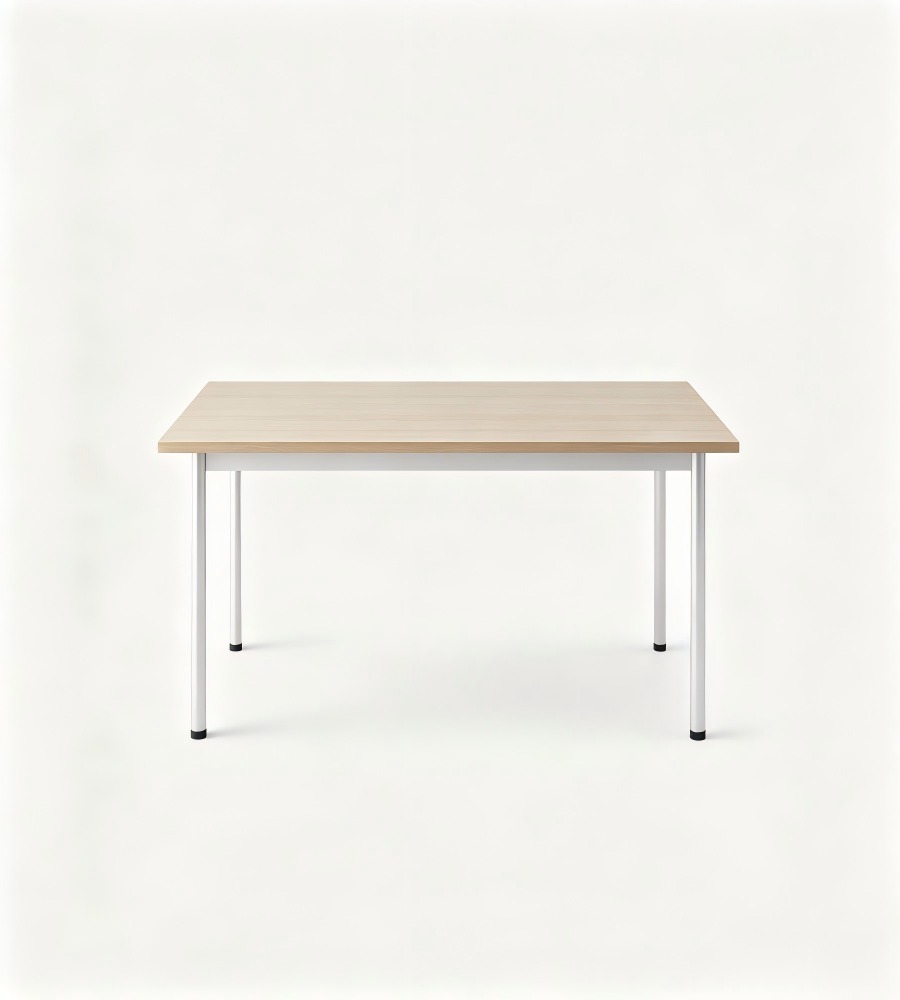 簡約木色鋼架長方形餐枱 Minimalist Wood Rectangle Dining Table