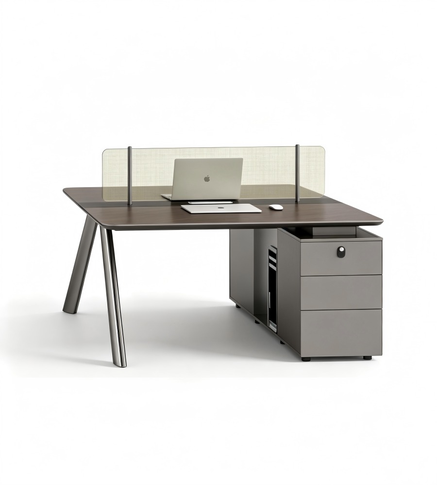 現代屏風式商務員工桌 Modern Privacy-Screen Business Workstation