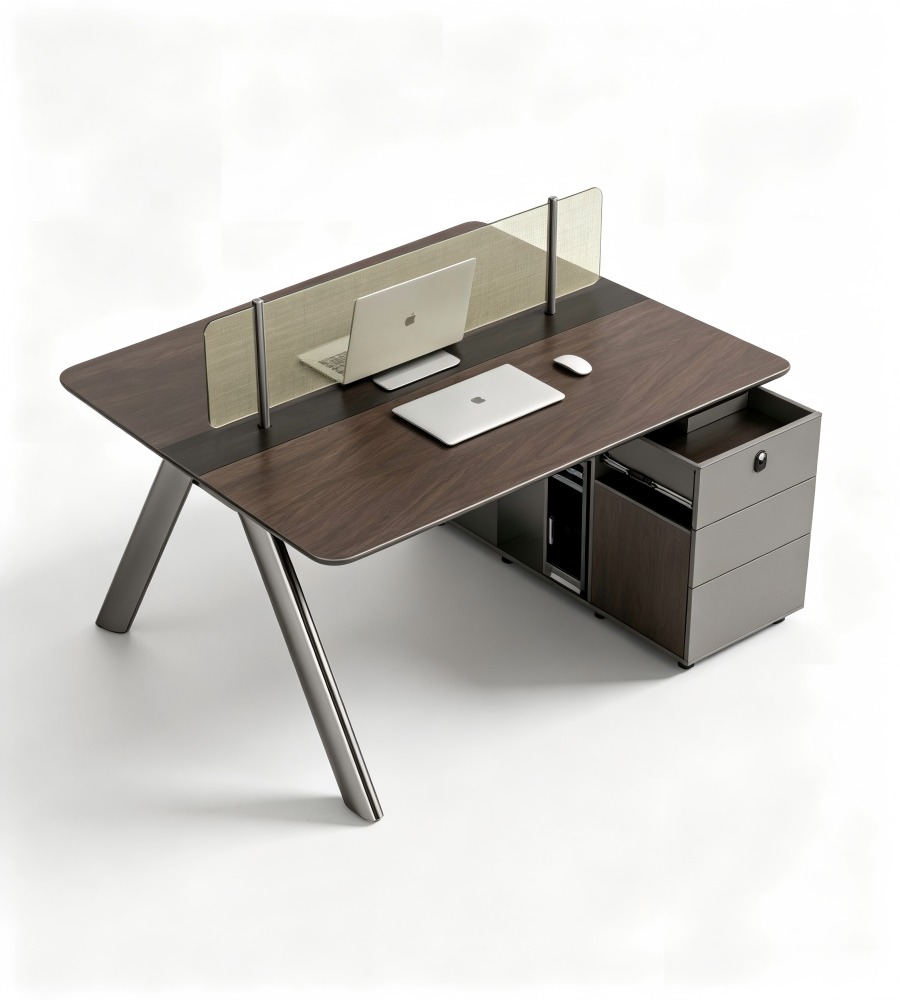 現代屏風式商務員工桌 Modern Privacy-Screen Business Workstation