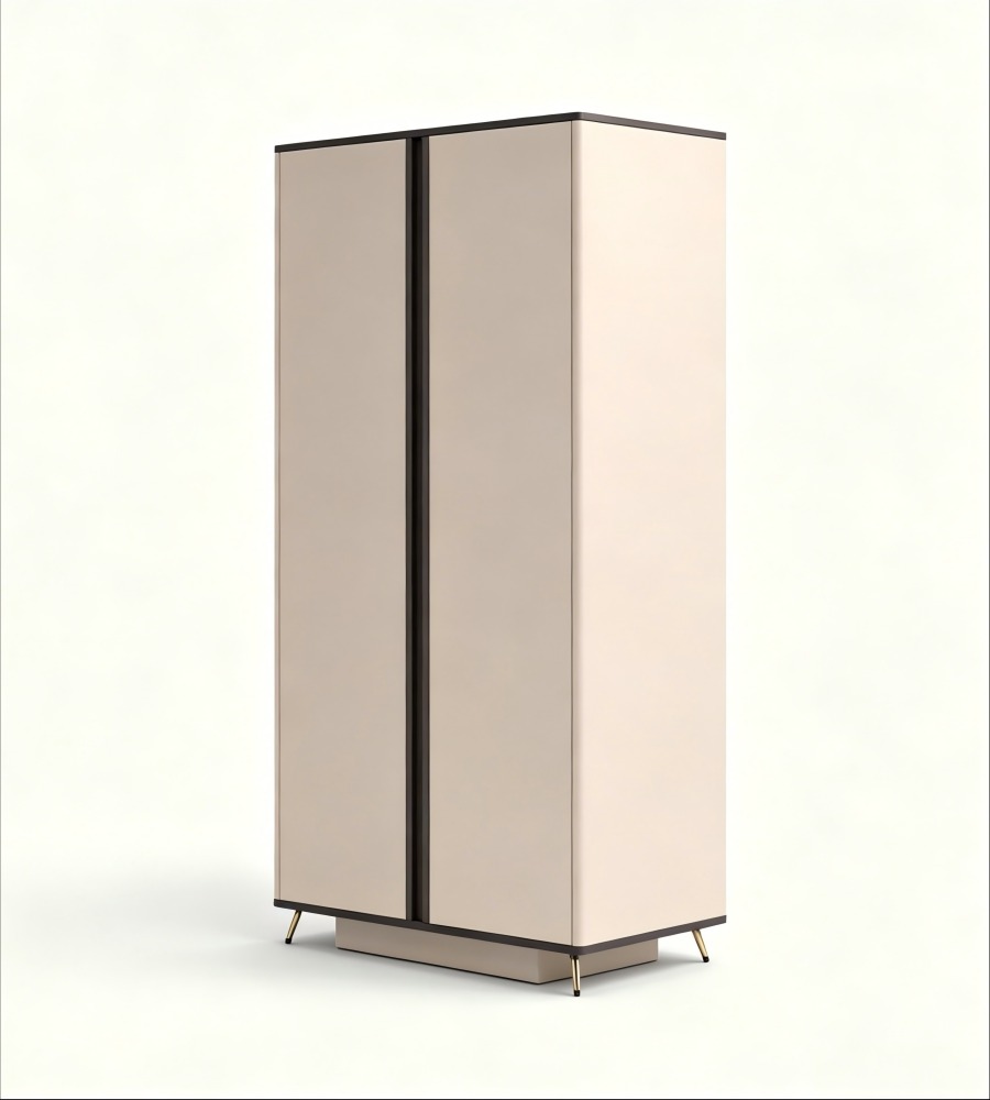 現代輕奢米色雙門高身文件櫃 Modern Luxury Beige Tall 2-Door Filing Cabinet