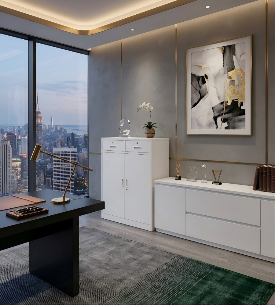 極簡高級奢雅 總裁辦公鋼櫃 Minimalist Executive Cabinet