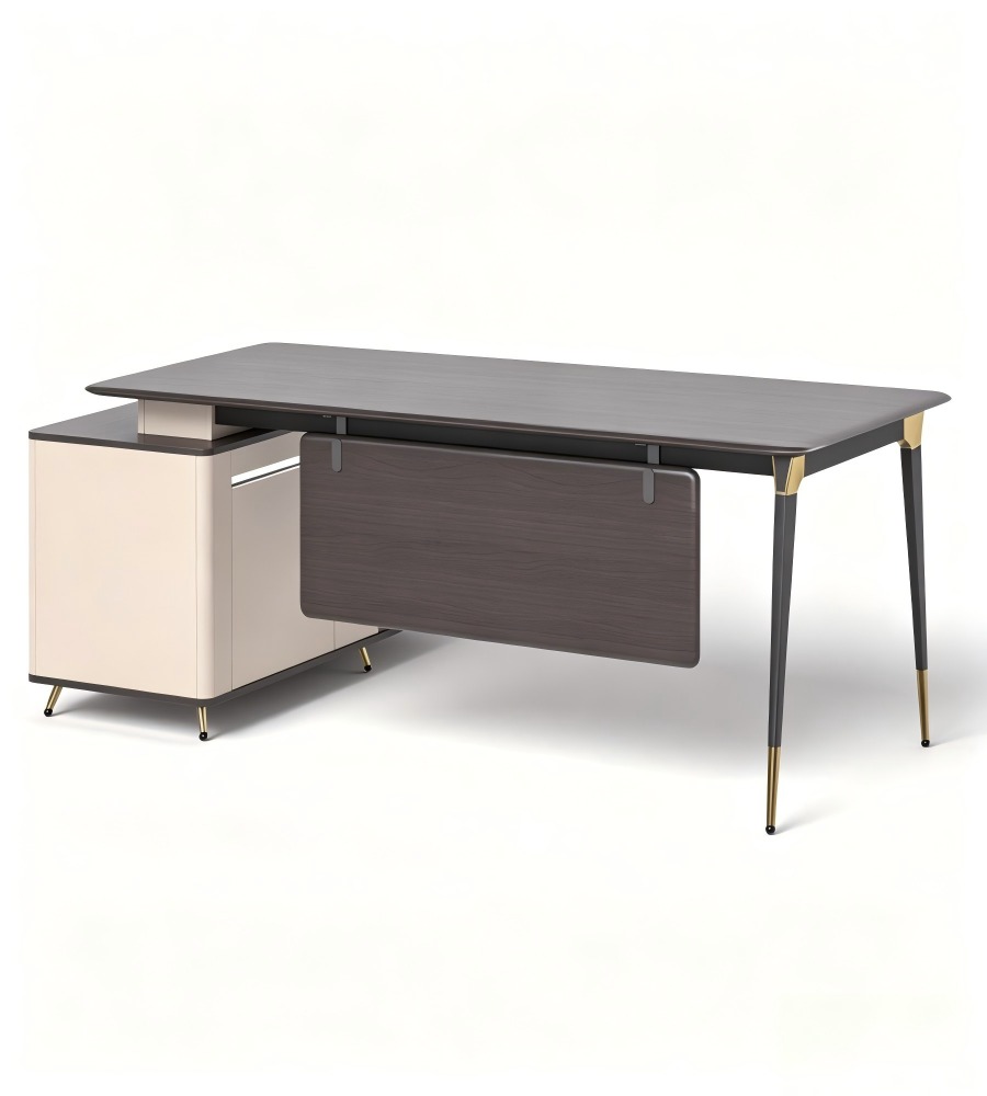 米色輕奢多功能收納工作台 Beige luxury multifunctional storage workbench