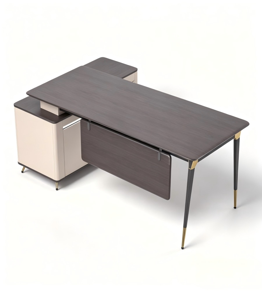 米色輕奢多功能收納工作台 Beige luxury multifunctional storage workbench