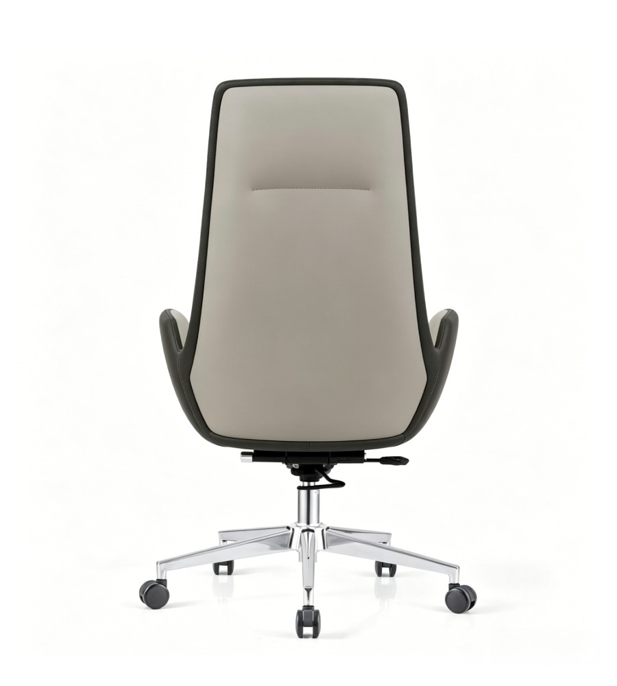 米色深殼雙色五星腳大班椅 Beige and Dark Shell Two-Tone Five-Star Base Executive Chair