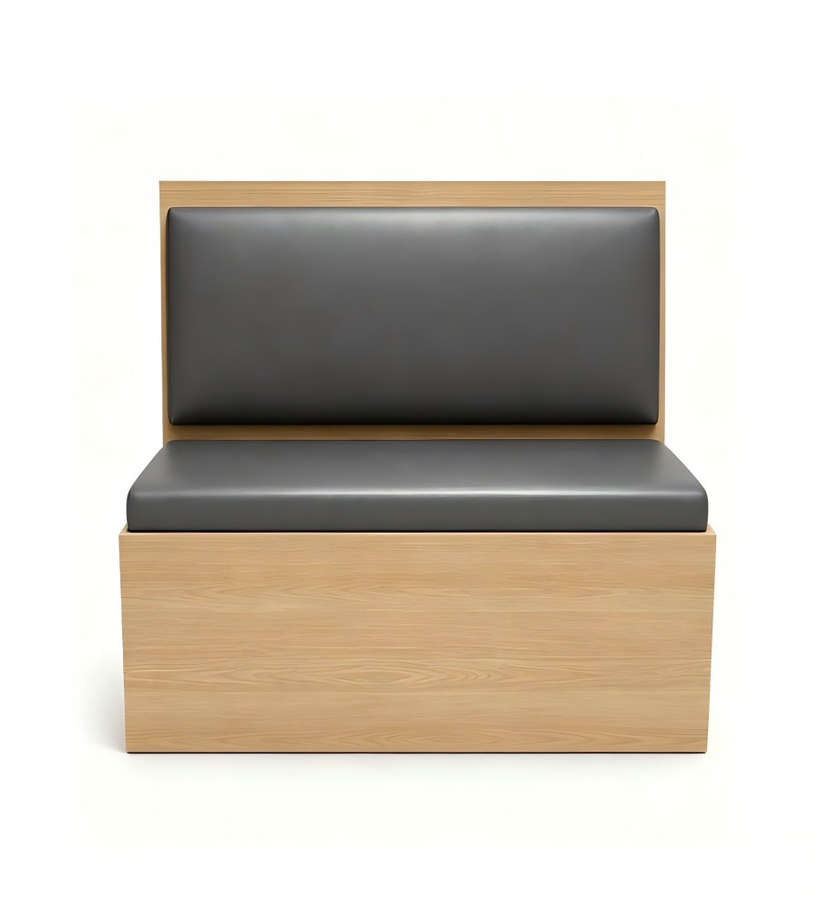 現代簡約風無紋卡座 Modern Minimalist Flat-Back Booth