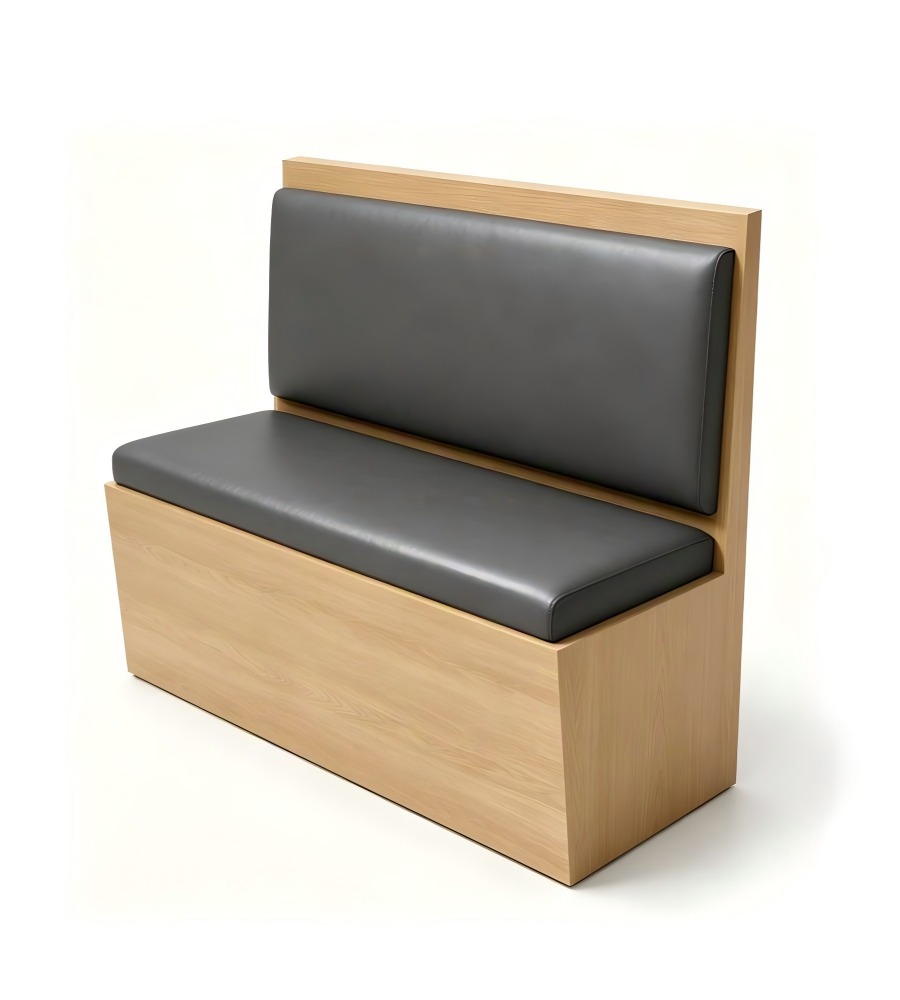 現代簡約風無紋卡座 Modern Minimalist Flat-Back Booth