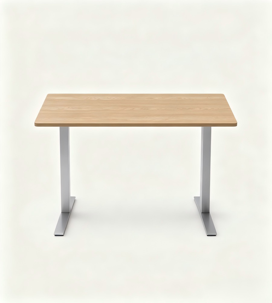 簡約木色鋼架長方形餐枱 Minimalist Wood Rectangle Dining Table