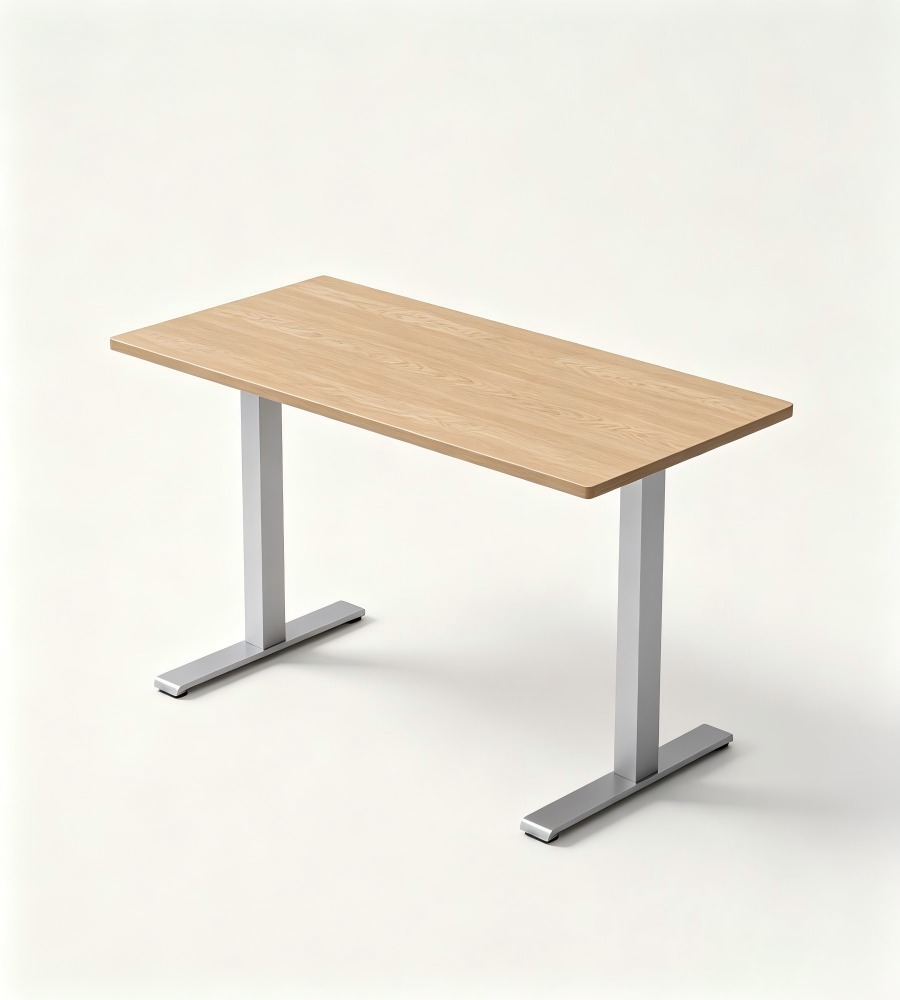 簡約木色鋼架長方形餐枱 Minimalist Wood Rectangle Dining Table