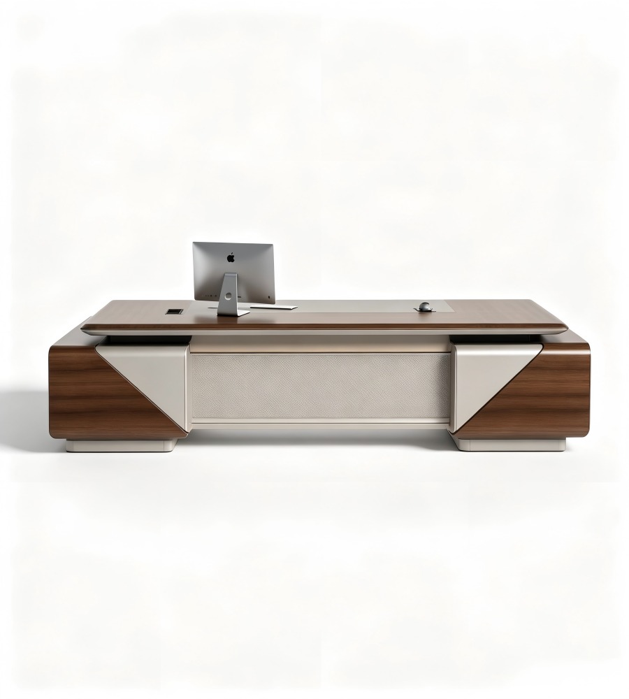 斜切工藝老闆台 Beveled Edge Executive Desk