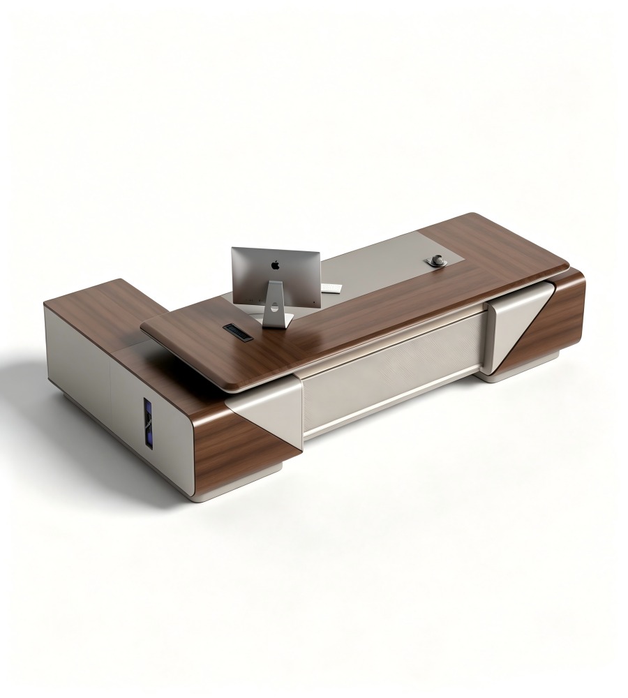 斜切工藝老闆台 Beveled Edge Executive Desk