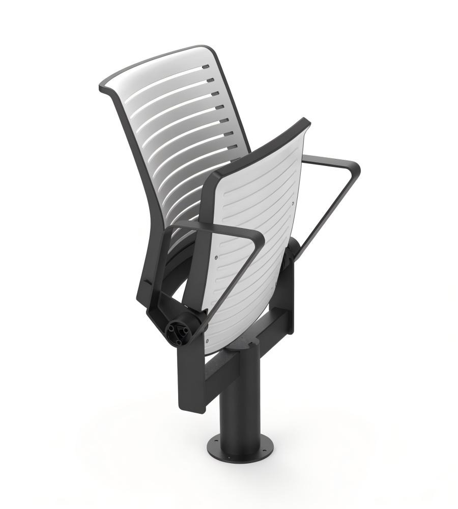 現代鋁合金帶扶手獨立腳禮堂椅 Modern Aluminum Auditorium Chair