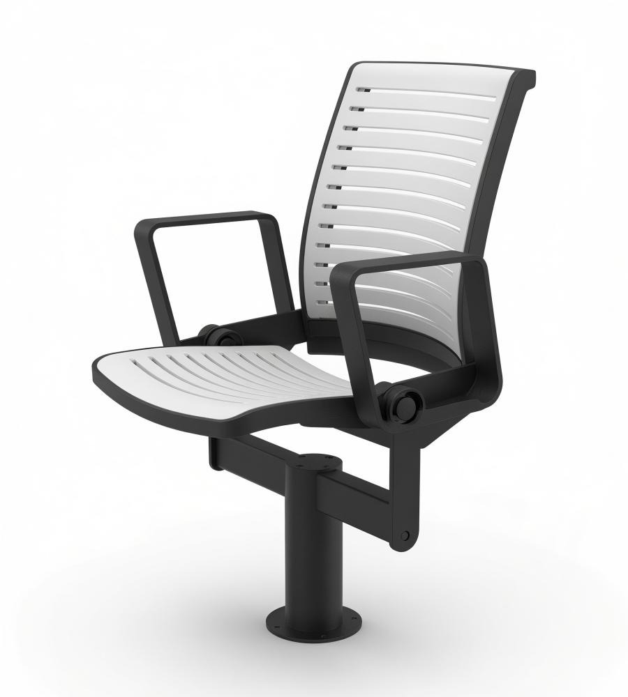 現代鋁合金帶扶手獨立腳禮堂椅 Modern Aluminum Auditorium Chair