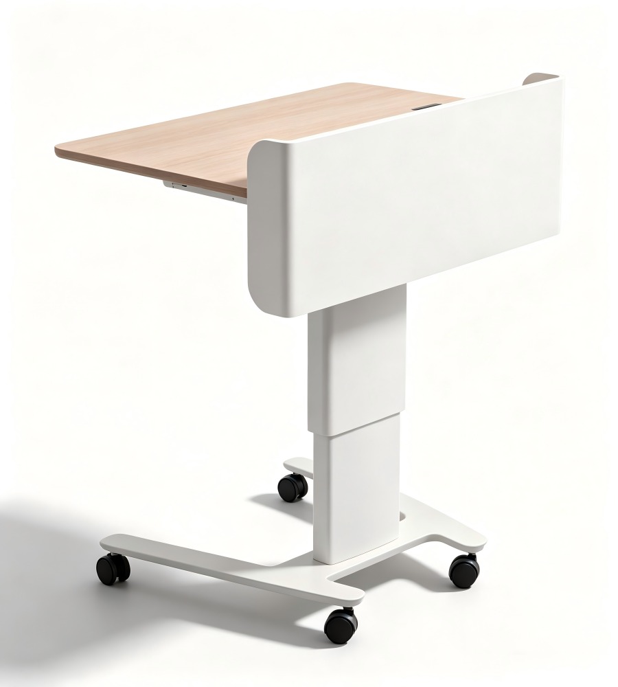 多功能流線型氣壓式移動講台桌 Multi-Functional Streamline Gas-Lift Mobile Lectern Desk