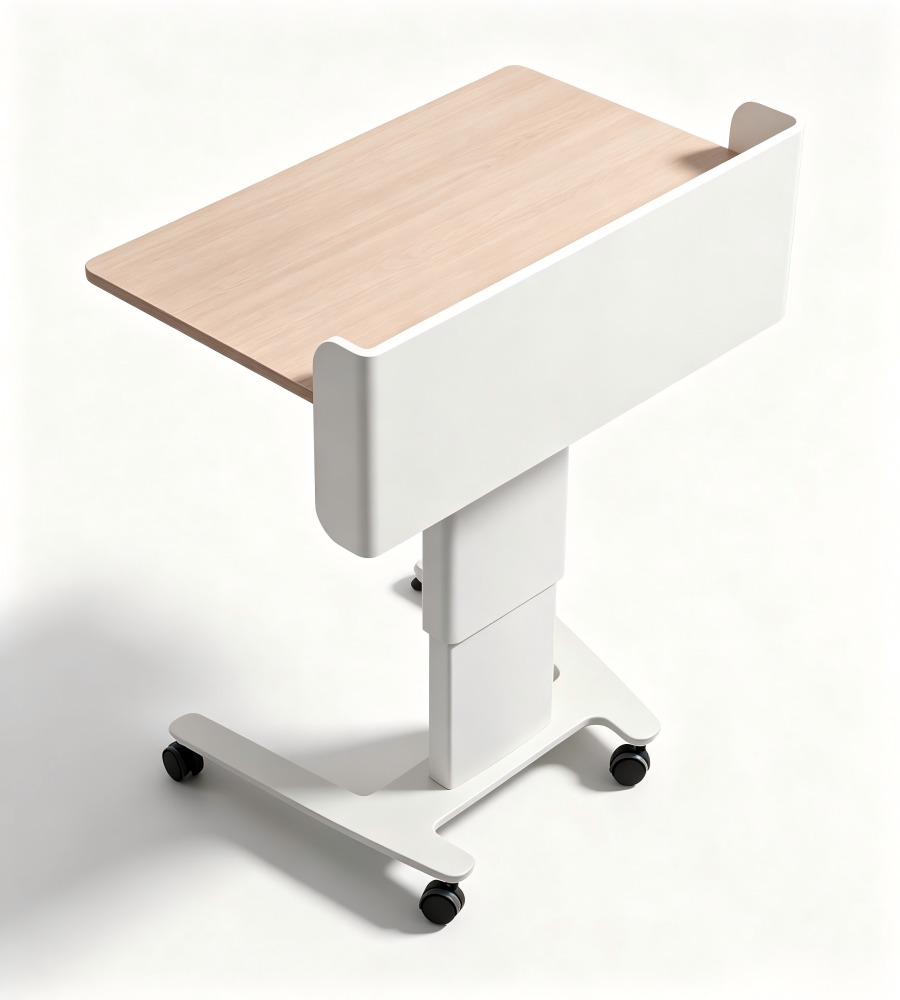 多功能流線型氣壓式移動講台桌 Multi-Functional Streamline Gas-Lift Mobile Lectern Desk