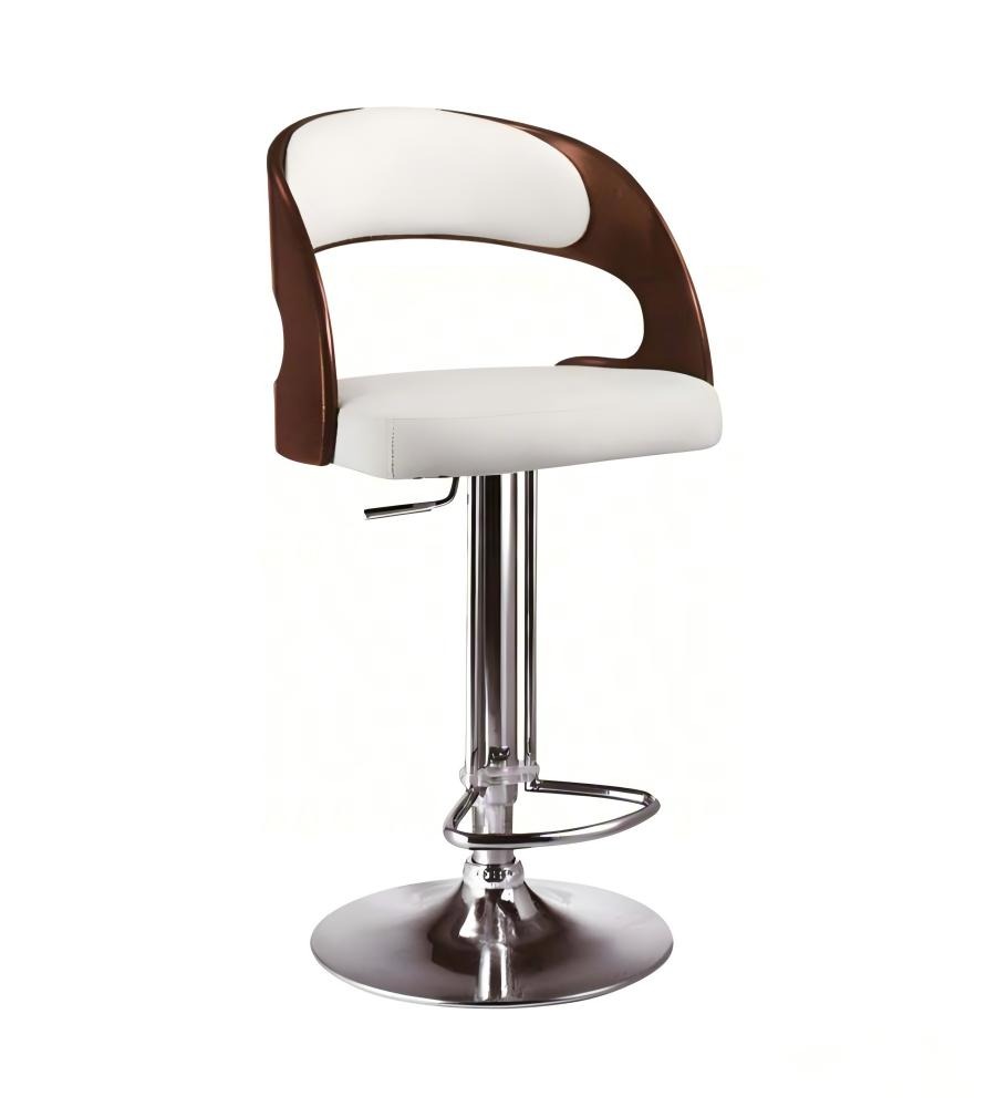 現代白色PU皮可升降旋轉吧椅 Modern White PU Swivel Bar Stool